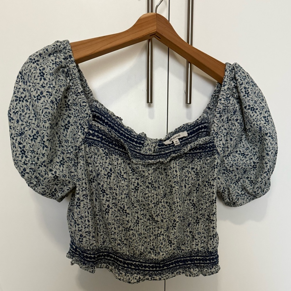 Madewell Jeannette Crop Top- Florentine Floral- XS